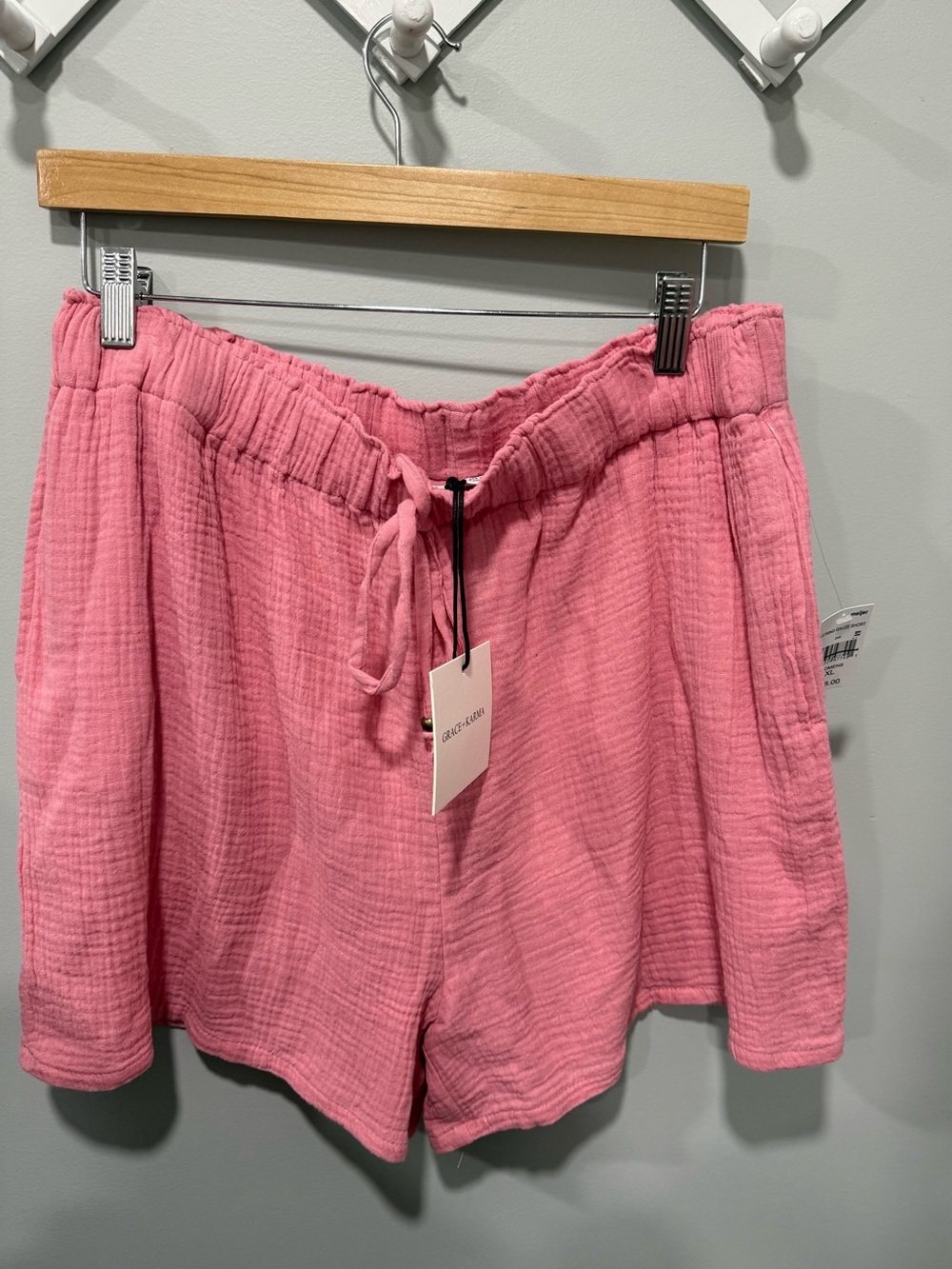 NWT grace + karma gauze shorts size xl